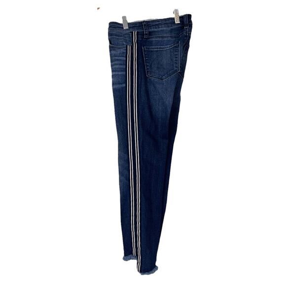 Kut from the Kloth Women's Jeans Reece Ankle Straight Leg Mid Rise Stripe Size 2 - Picture 3 of 10